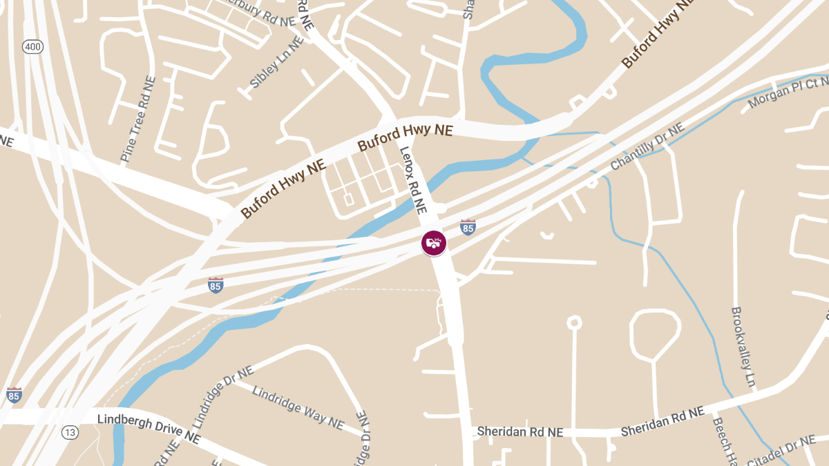 Vehicle Accident with Injuries at Cheshire Bridge Rd NE & I-85 N