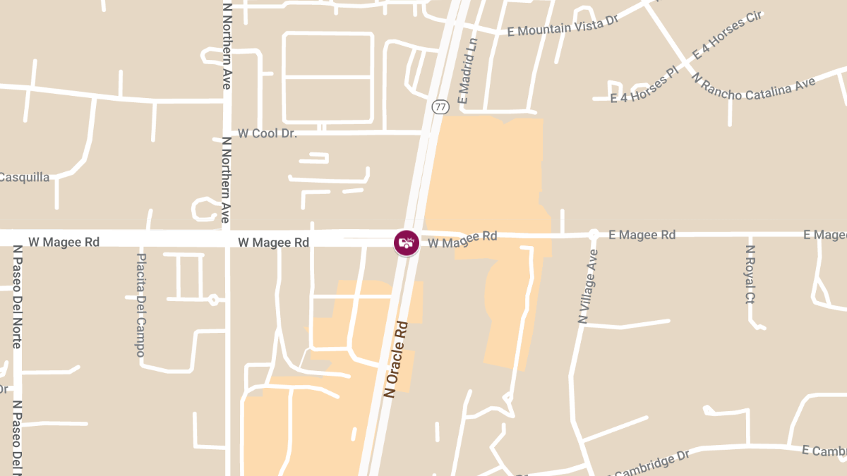 Vehicle Accident with Injuries at N Oracle Rd & W Magee Rd