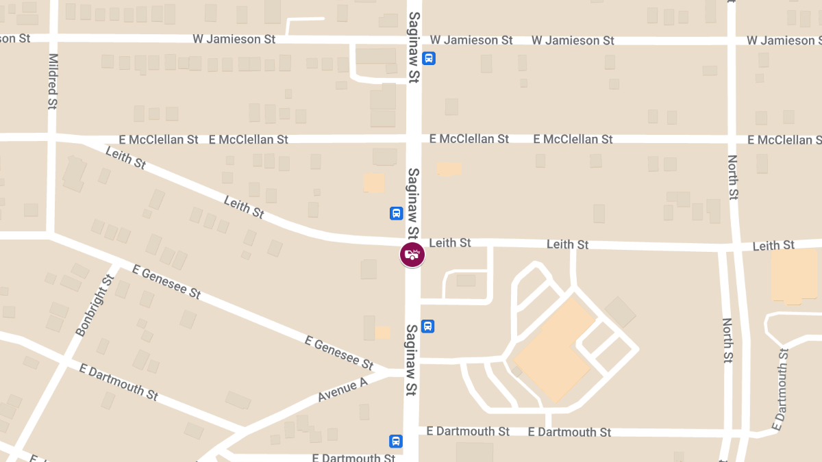 Vehicle Accident with Injuries at N Saginaw St & Leith St