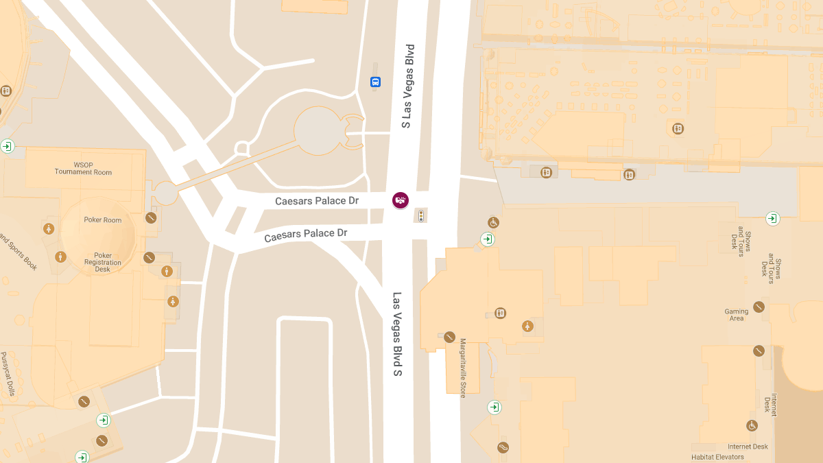 Vehicle Accident with Injuries at S Las Vegas Blvd and Caesars Palace Dr