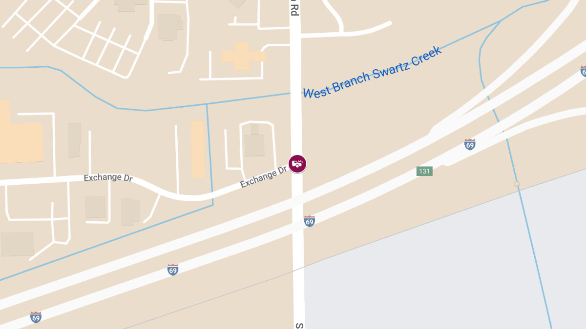 Vehicle Accident with Injuries at S Linden Rd & Exchange Dr