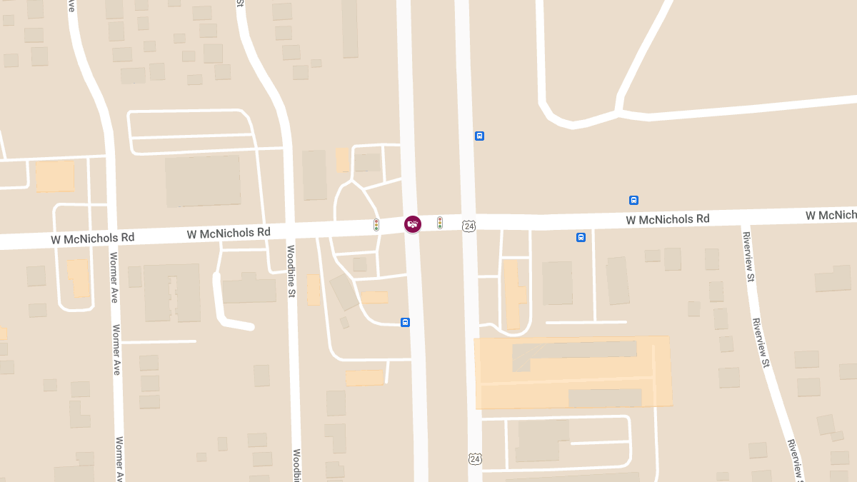 Vehicle Accident with Injuries at Telegraph Rd & W McNichols Rd