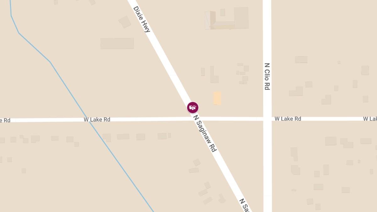 Vehicle Accident with Injuries at W Lake Rd & N Saginaw Rd
