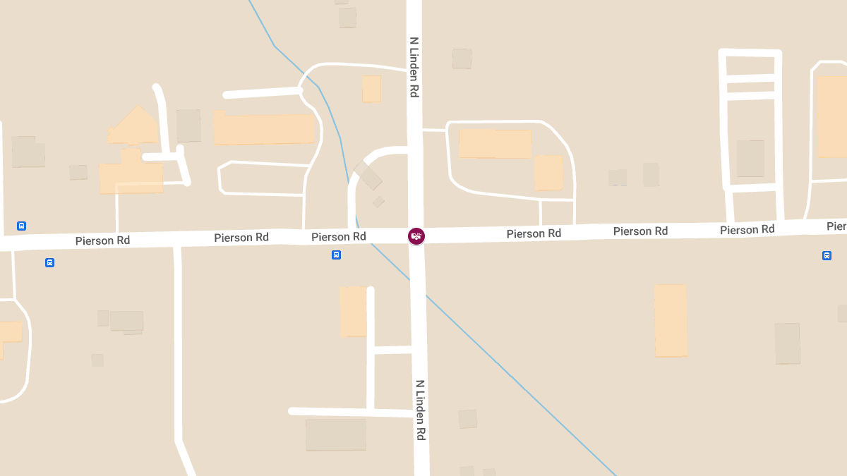Vehicle Accident with Injuries at W Pierson Rd & N Linden Rd