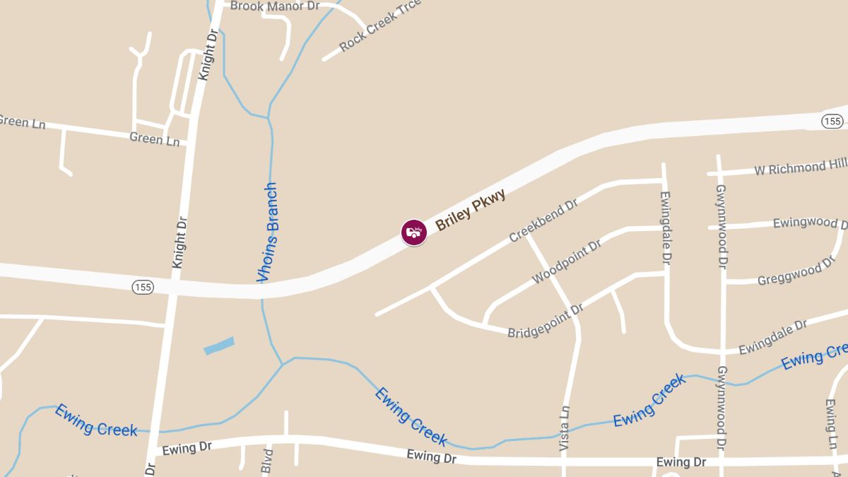 Vehicle Accident with Injuries on Briley Pkwy West near MM 17