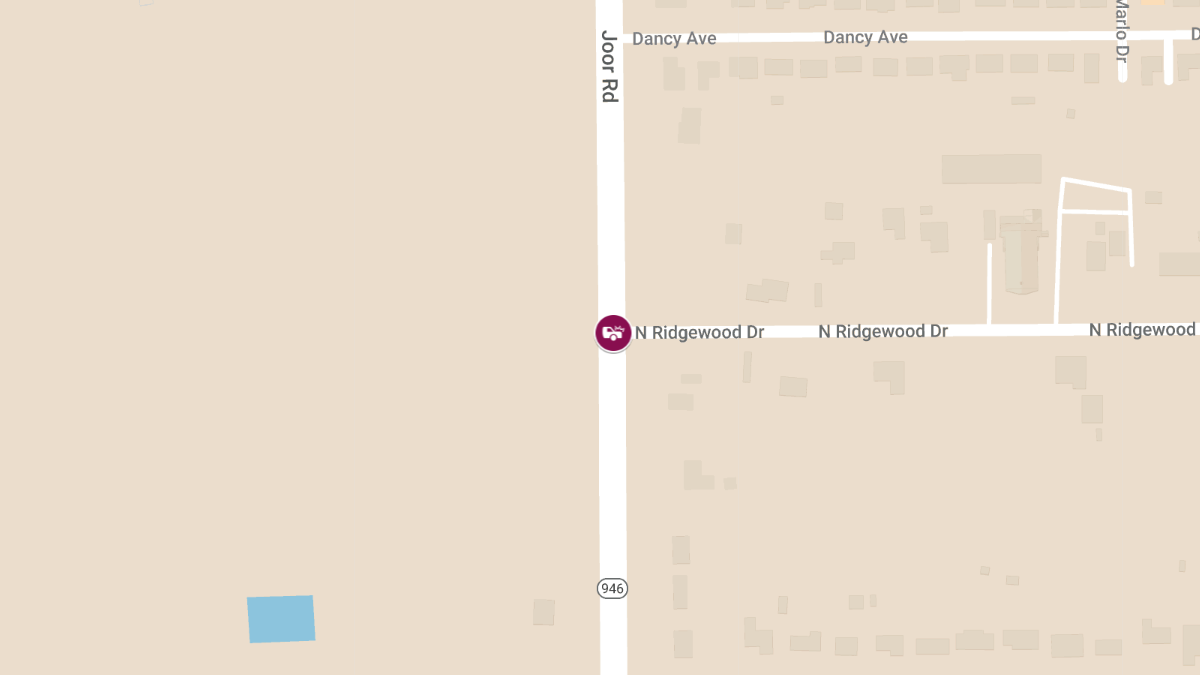 Vehicle Accident with Injury at Joor Rd & N Ridgewood Dr