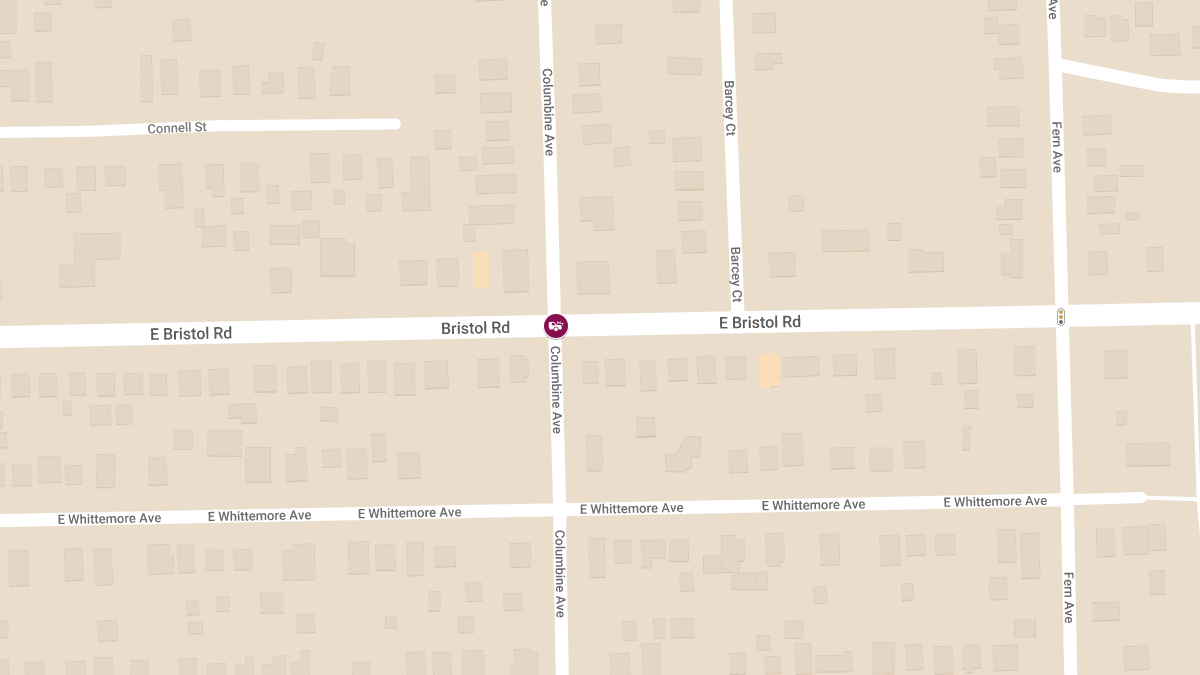 Vehicle Accident with Personal Injury at Columbine Ave & E Bristol Rd