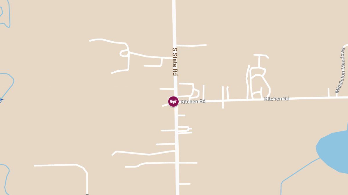 Vehicle Accident with Personal Injury at S State Rd & Kitchen Rd