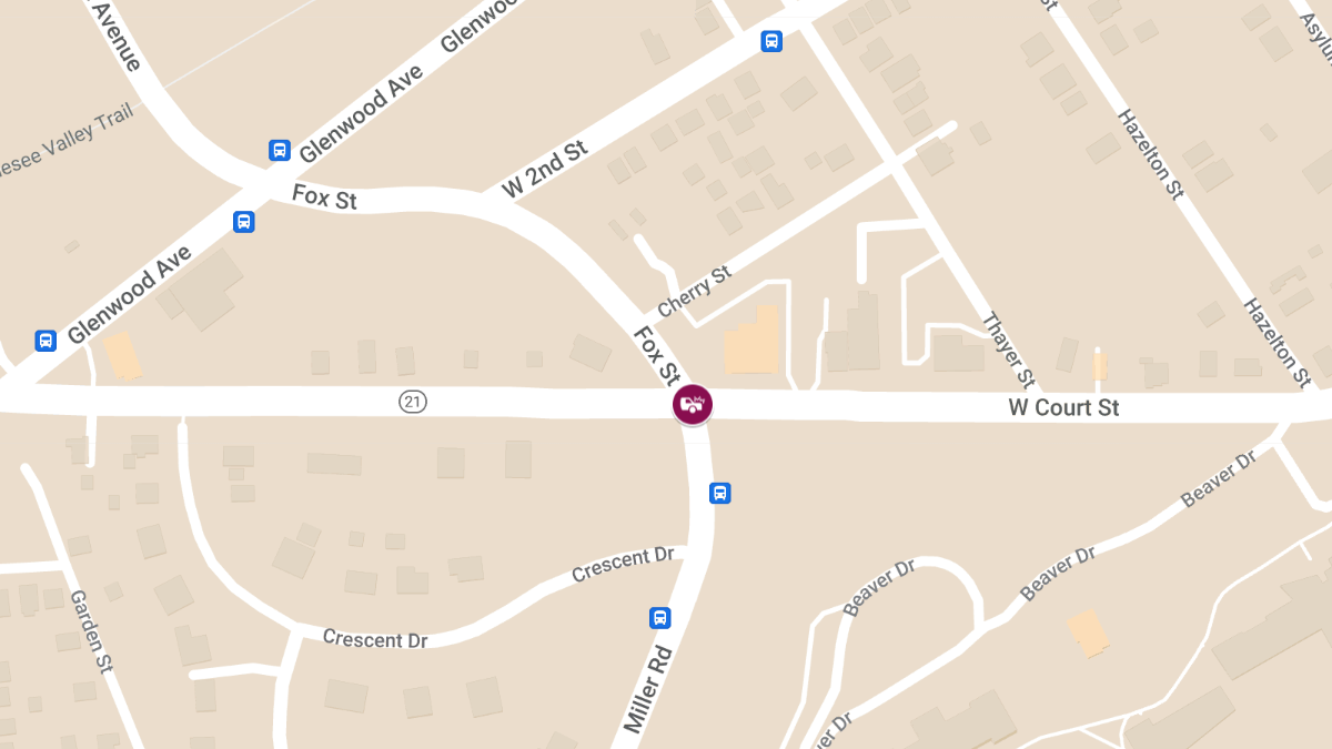 Vehicle Accident with Personal Injury at W Court St & Miller Rd