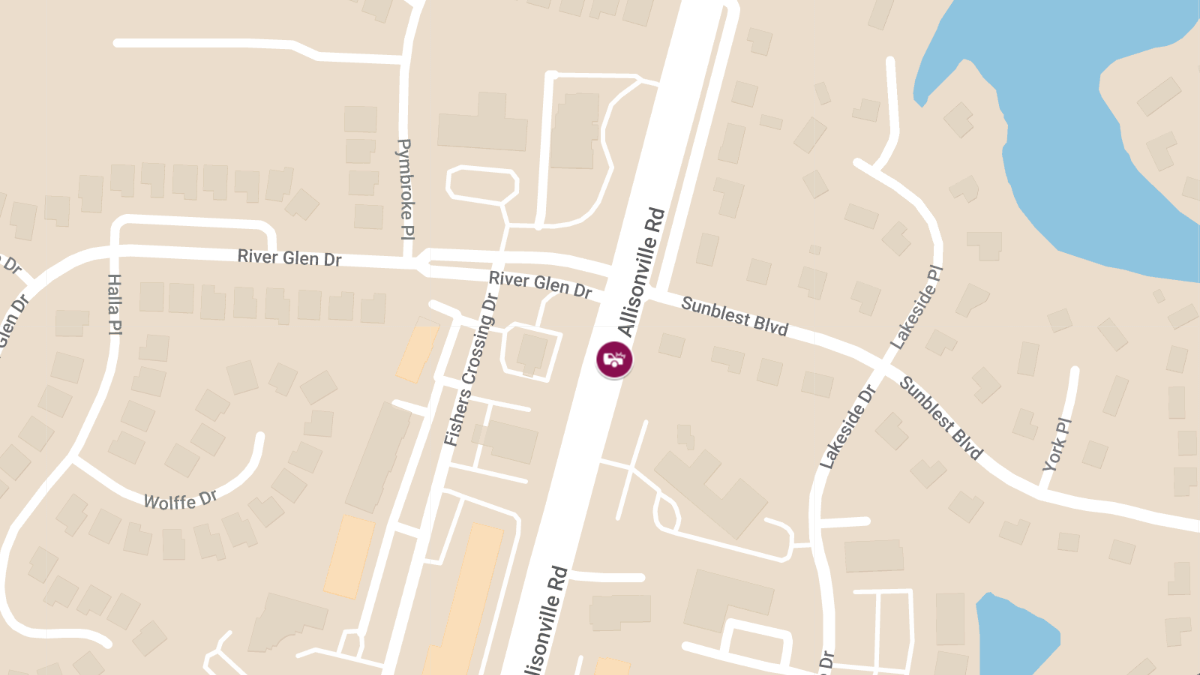 Vehicle Accident with Possible Injuries on Allisonville Rd