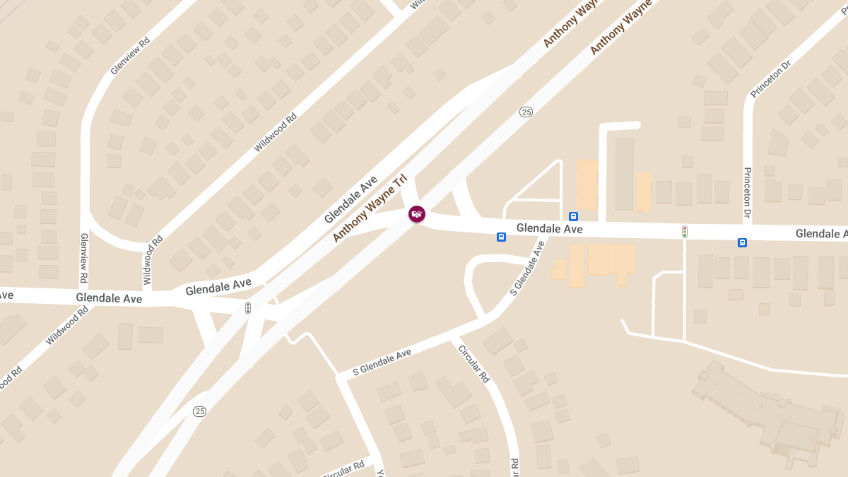 Vehicle Collision With Injuries at Anthony Wayne Trl & Glendale Ave