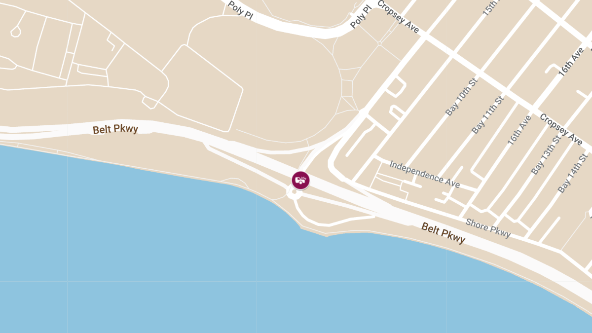 Vehicle Collision With Injuries at Belt Pkwy E & Bay 8th St