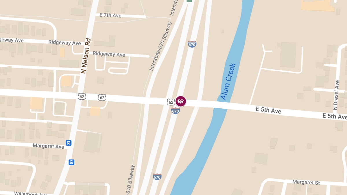 Vehicle Collision With Injuries at E 5th Ave & I-670 E