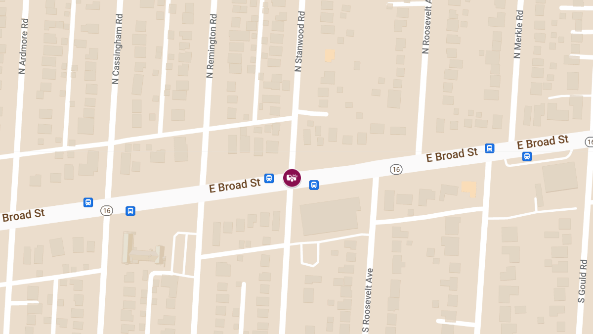 Vehicle Collision With Injuries at E Broad St & N Stanwood Rd