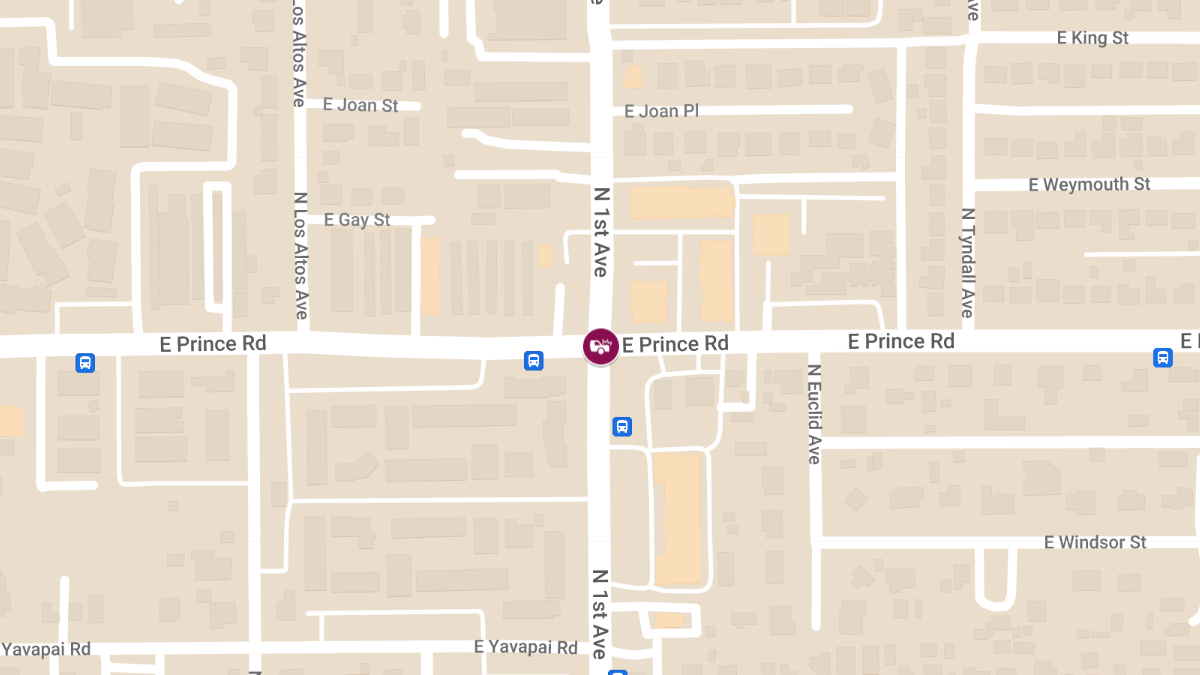 Vehicle Collision With Injuries at E Prince Rd & N 1st Ave