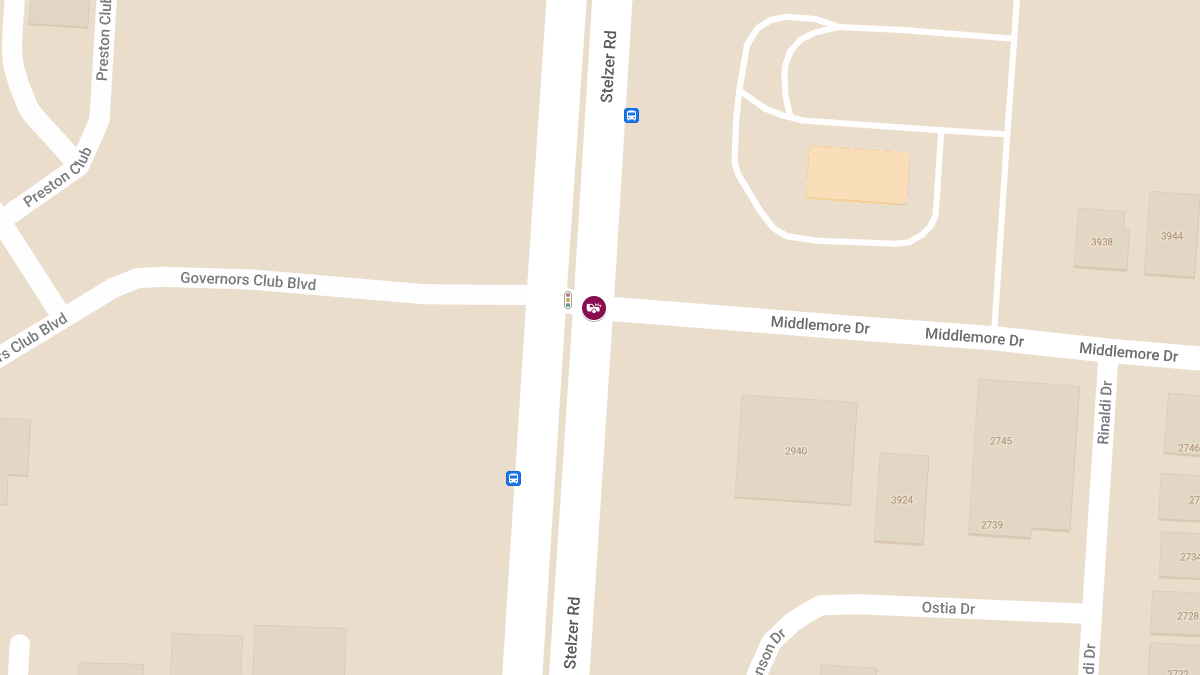 Vehicle Collision With Injuries at Governors Club Blvd & Stelzer Rd