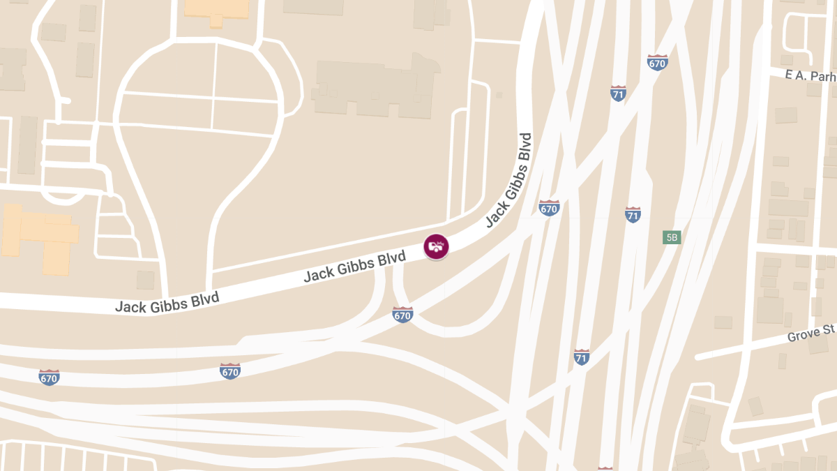 Vehicle Collision With Injuries at I-670 E & Jack Gibbs Blvd