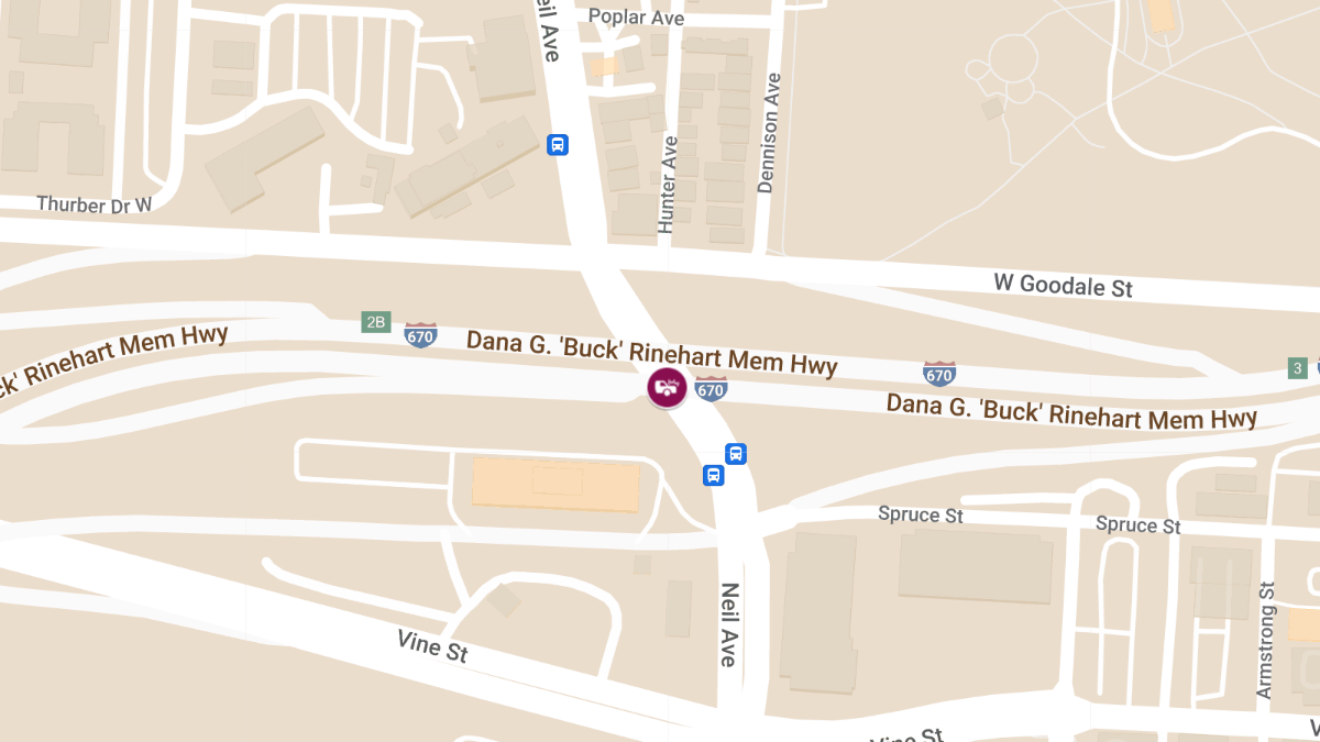 Vehicle Collision With Injuries at I-670 W & Neil Ave
