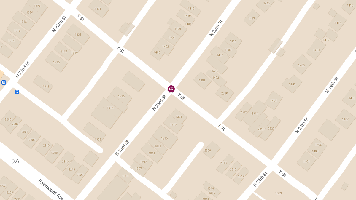 Vehicle Collision With Injuries at N 23rd St & T St