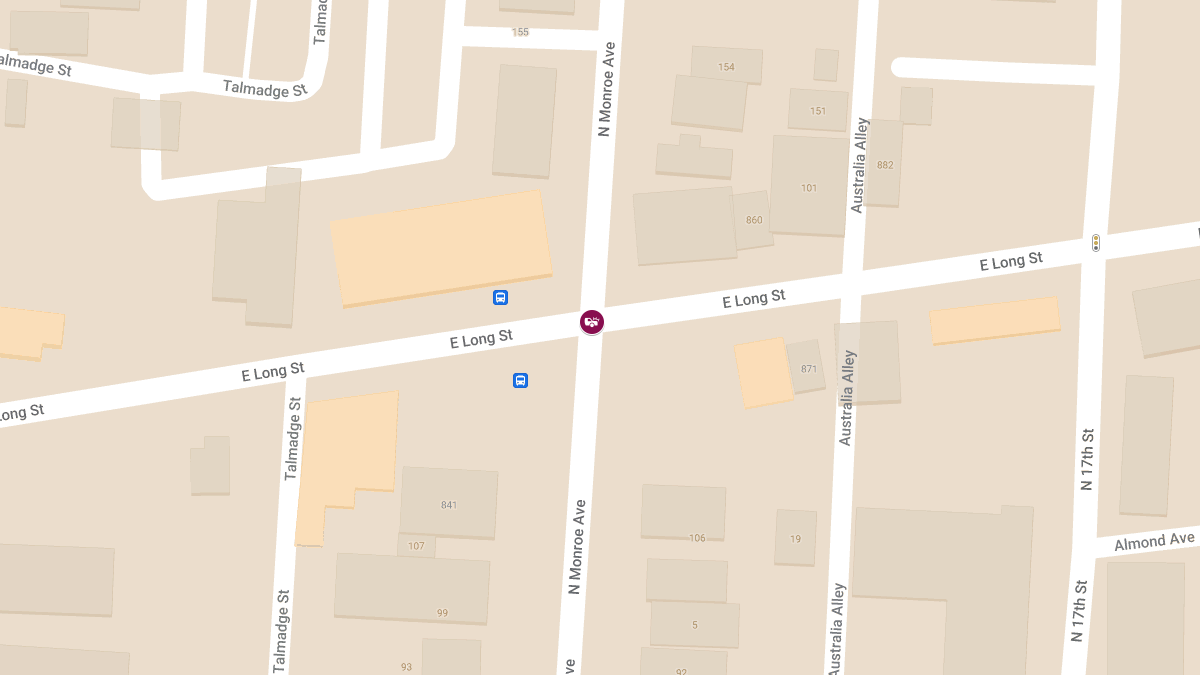 Vehicle Collision With Injuries at N Monroe Ave & E Long St
