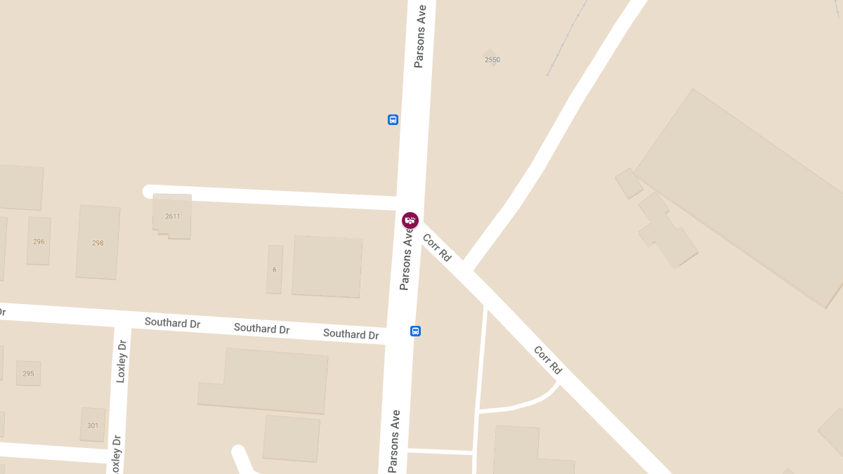 Vehicle Collision With Injuries at Parsons Ave & Corr Rd