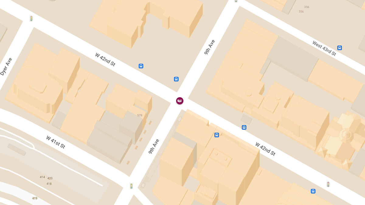 Vehicle Collision With Injuries at W 42nd St & 9th Ave