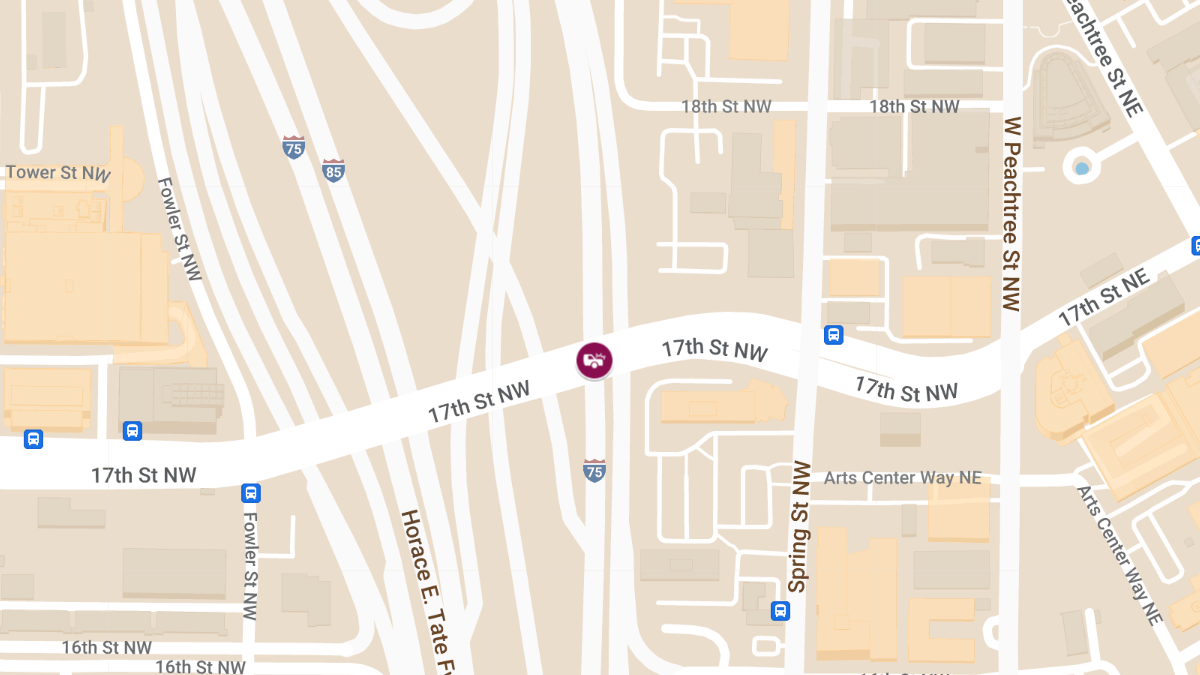 Vehicle Collision With Injuries on I-75 N & 17th St NW
