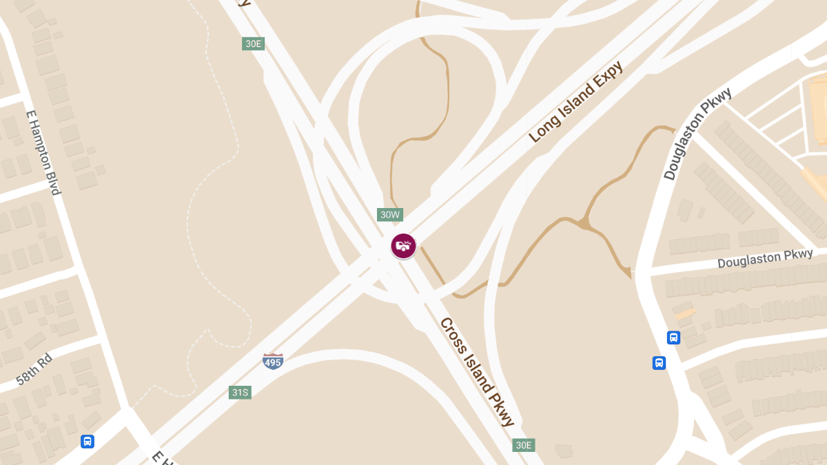 Vehicle Collision With Injuries on Long Island Expy E at Cross Island Pkwy S