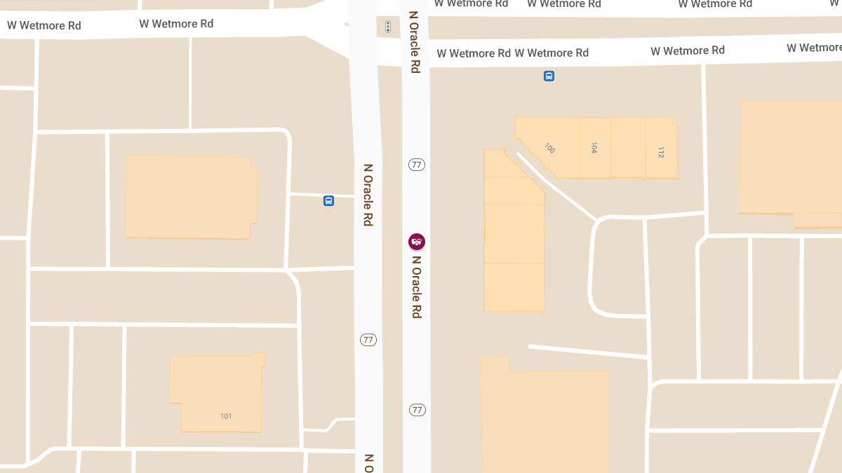 Vehicle Collision with Injuries at 4386 North Oracle Road