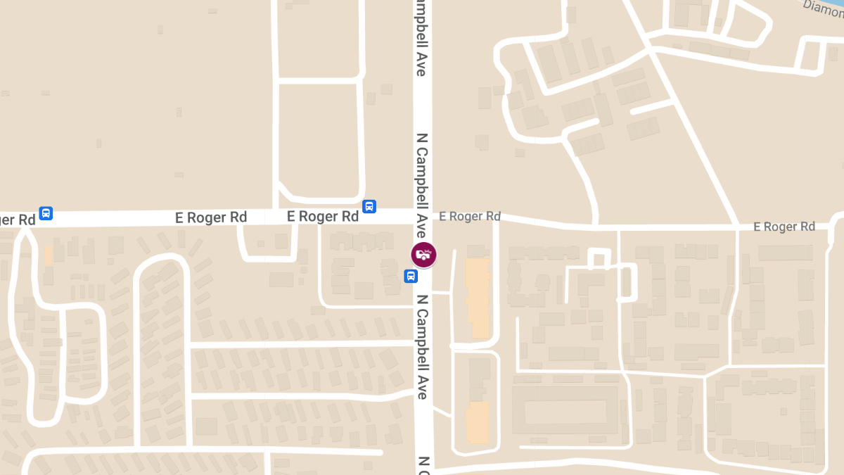 Vehicle Collision with Injuries at Campbell Ave and Roger Rd