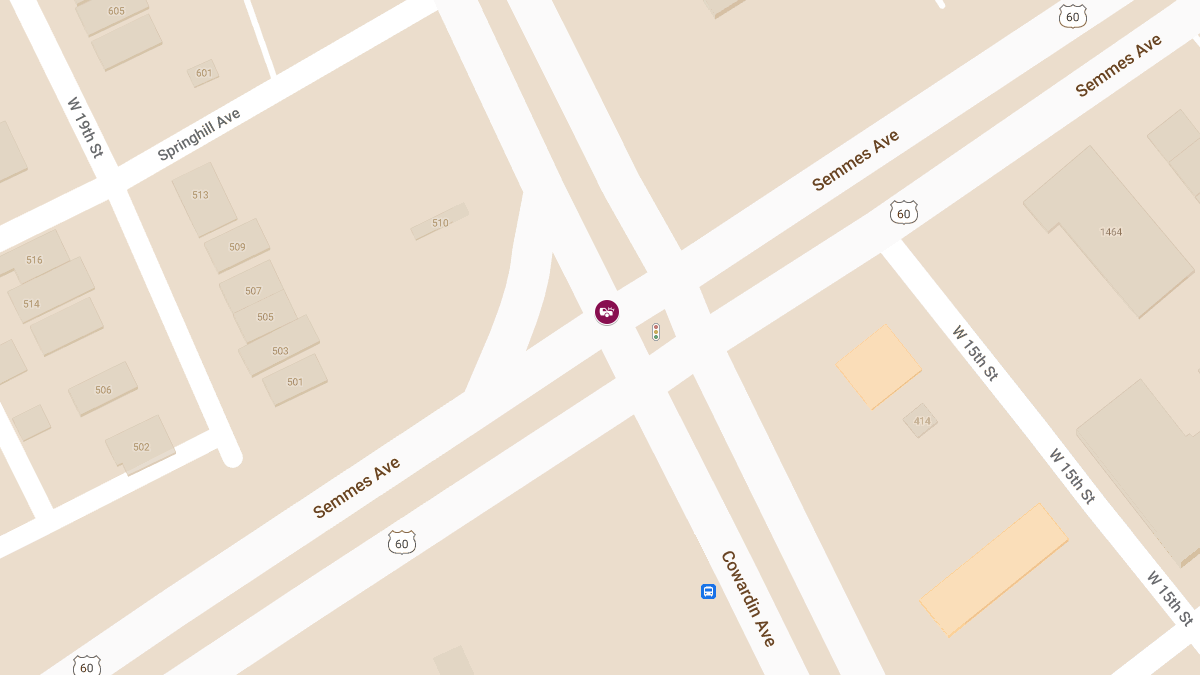 Vehicle Collision with Injuries at Cowardin Ave & Semmes Ave