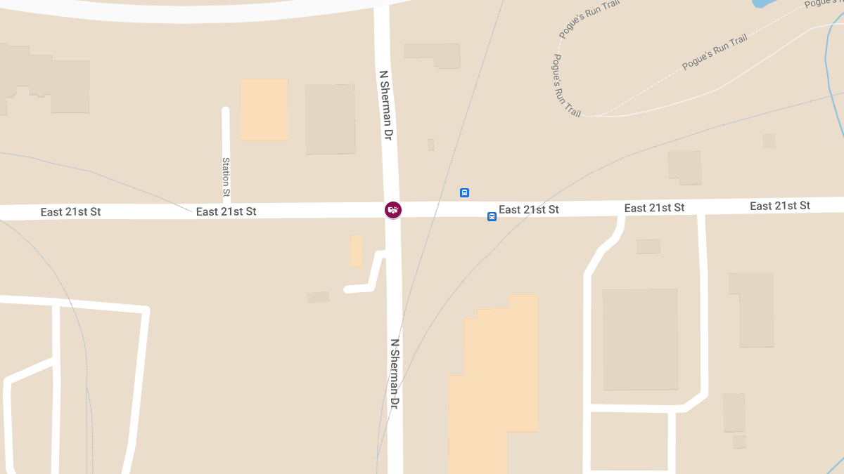 Vehicle Collision with Injuries at E 21st St & N Sherman Dr