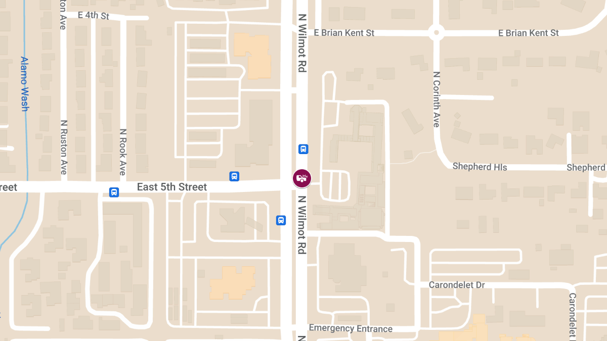 Vehicle Collision with Injuries at E 5th St & N Wilmot Rd