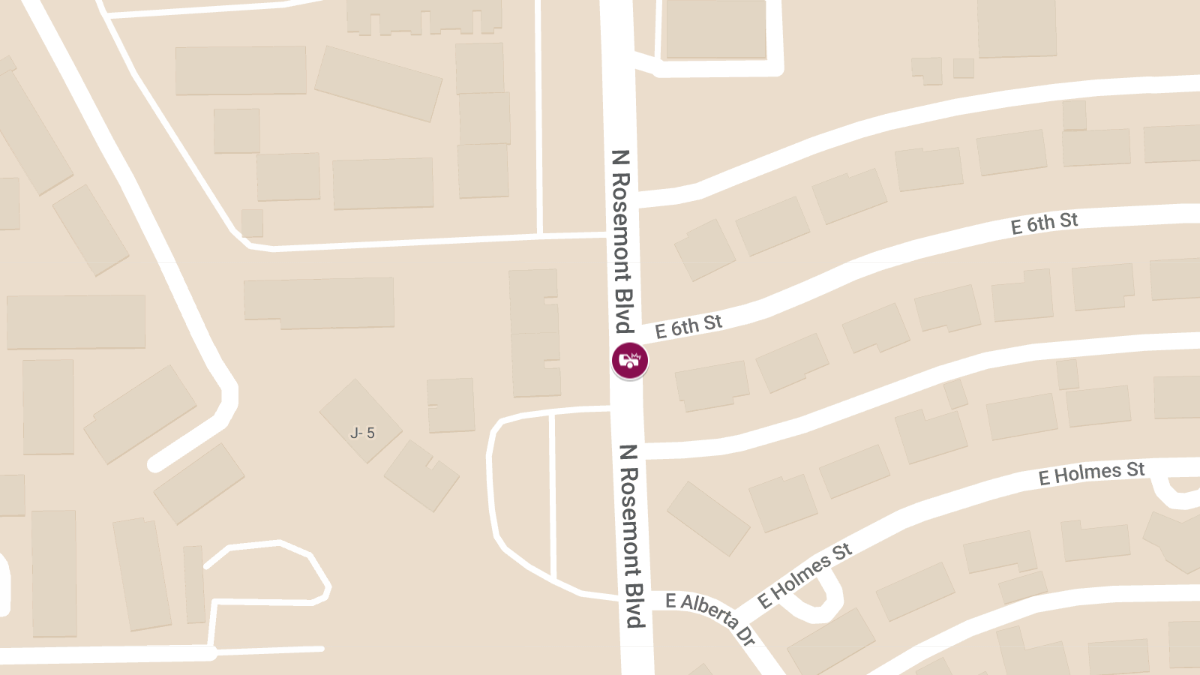 Vehicle Collision with Injuries at E 6th St & N Rosemont Blvd