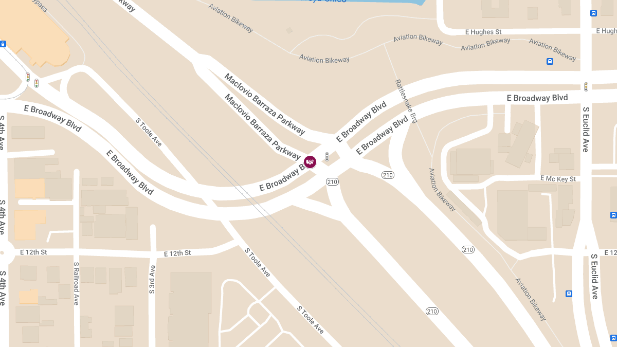 Vehicle Collision with Injuries at E Broadway Blvd & Maclovio Barraza Pkwy