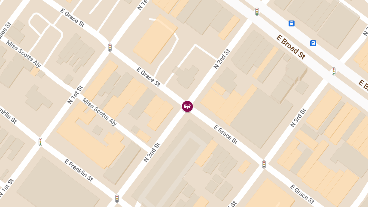 Vehicle Collision with Injuries at E Grace St & N 2nd St