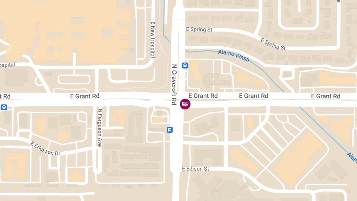 Vehicle Collision with Injuries at E Grant Rd & N Craycroft Rd