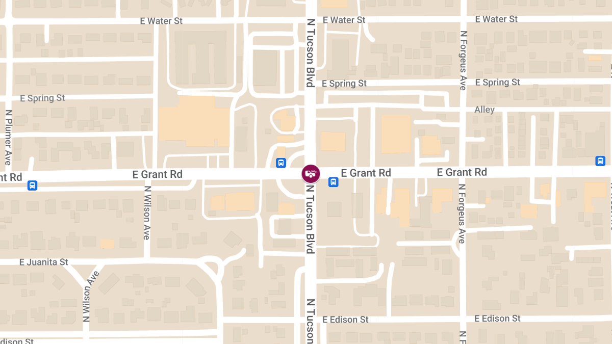 Vehicle Collision with Injuries at E Grant Rd & N Tucson Blvd
