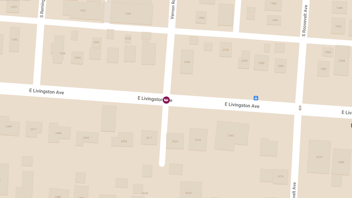 Vehicle Collision with Injuries at E Livingston Ave & Vernon Rd