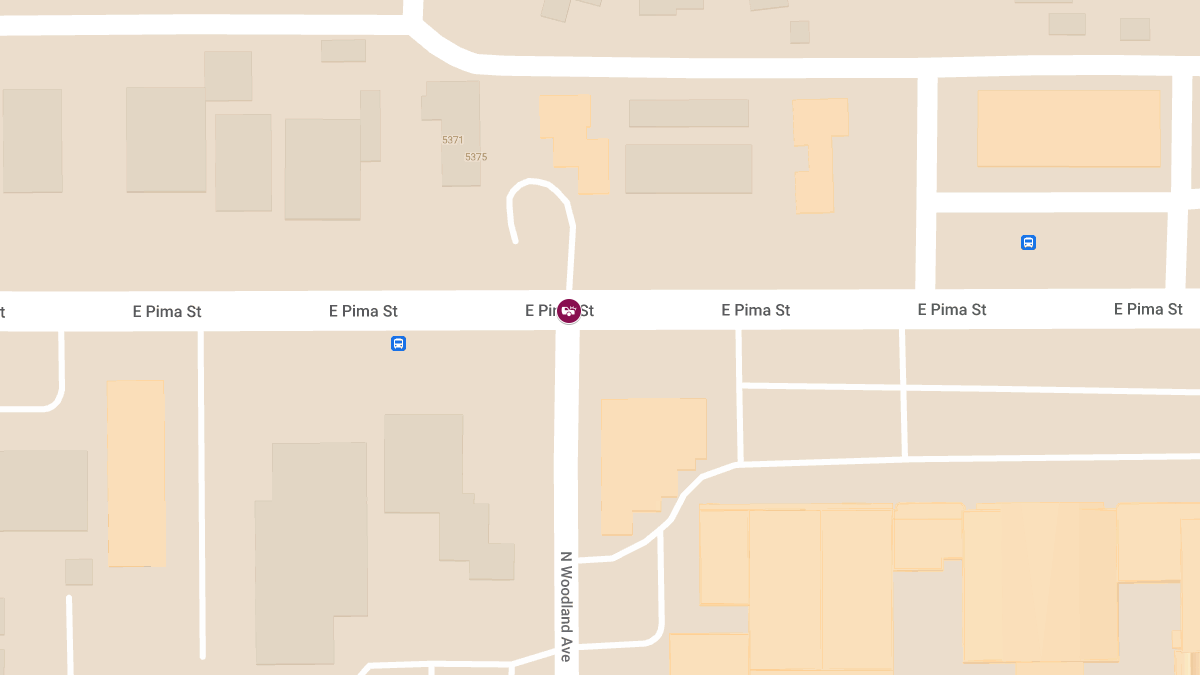 Vehicle Collision with Injuries at E Pima St & N Woodland Ave