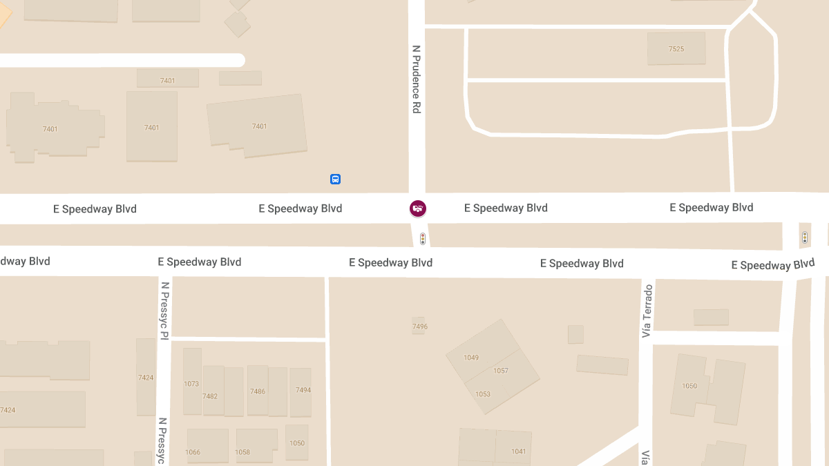 Vehicle Collision with Injuries at E Speedway Blvd and N Prudence Rd