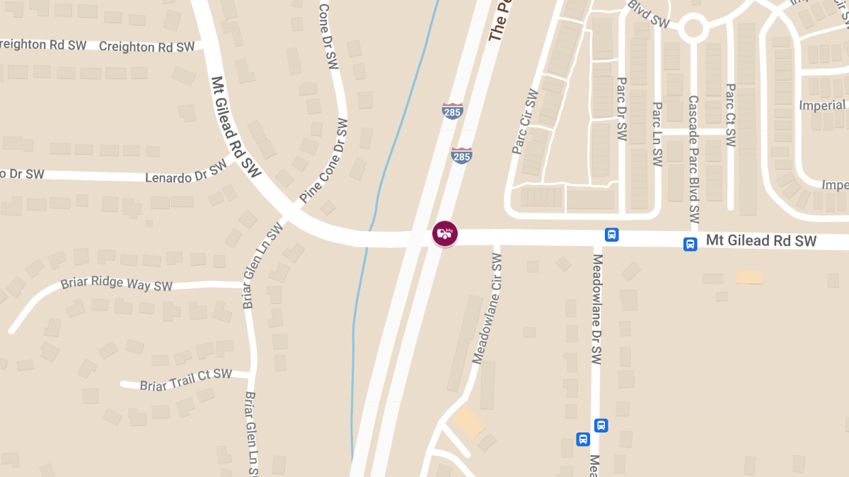 Vehicle Collision with Injuries at I-285 N & Mount Gilead Rd SW