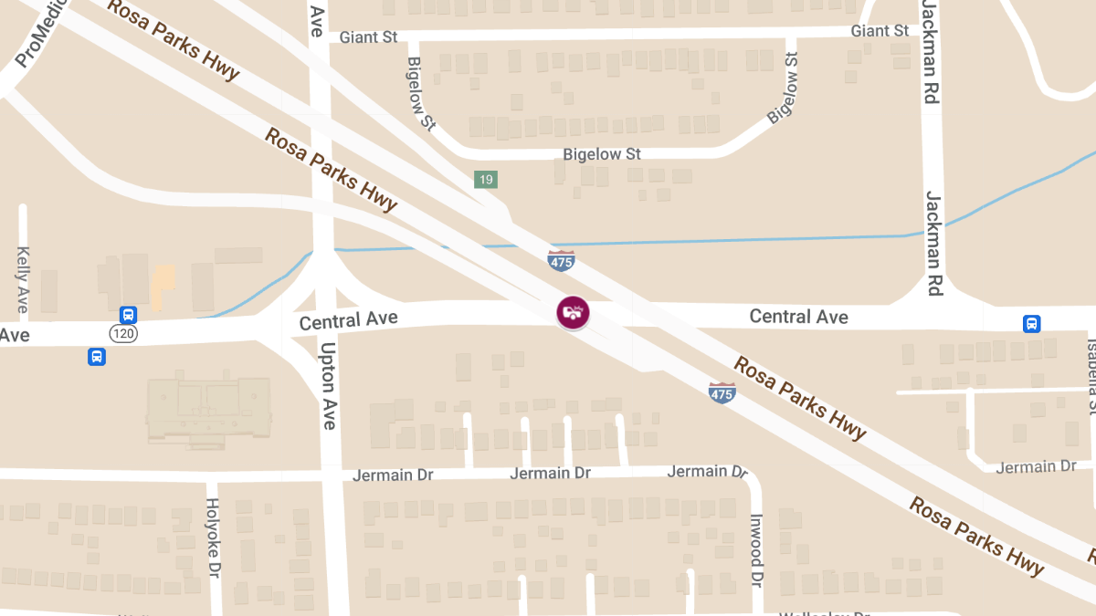 Vehicle Collision with Injuries at I-475 S & W Central Ave