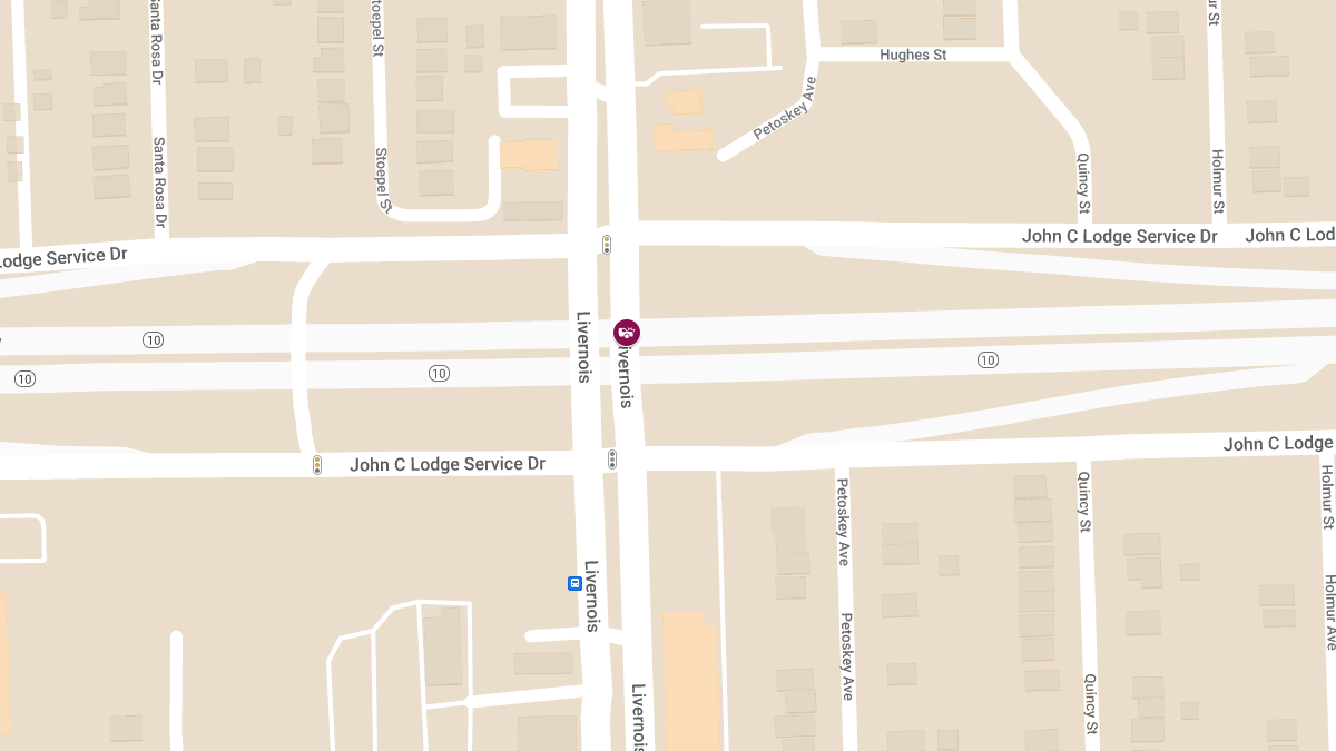 Vehicle Collision with Injuries at Livernois Ave & M-10 S