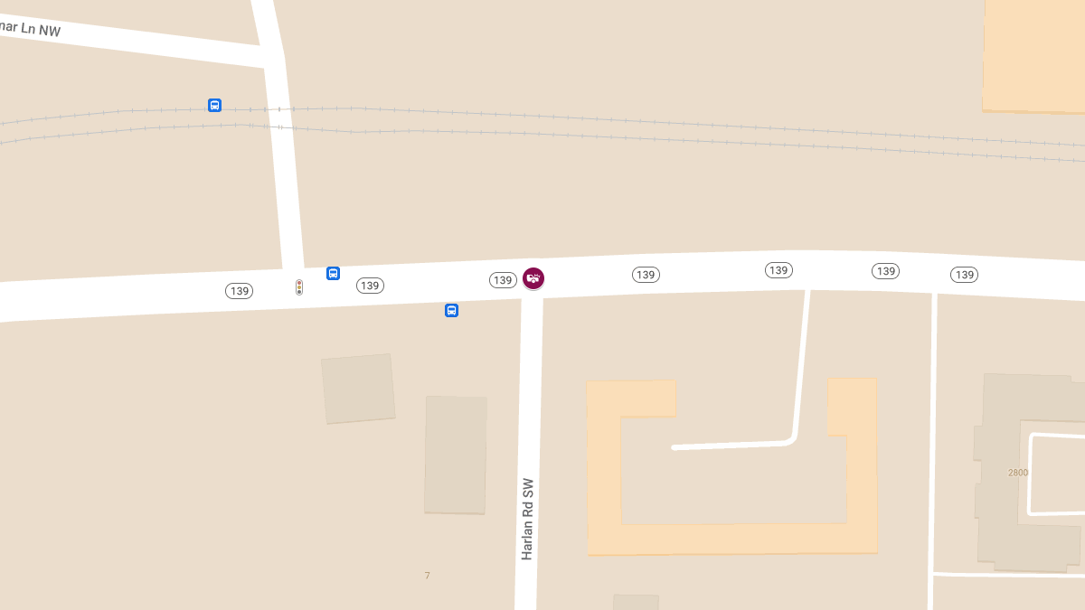 Vehicle Collision with Injuries at Martin Luther King Jr Dr SW & Harlan Rd SW