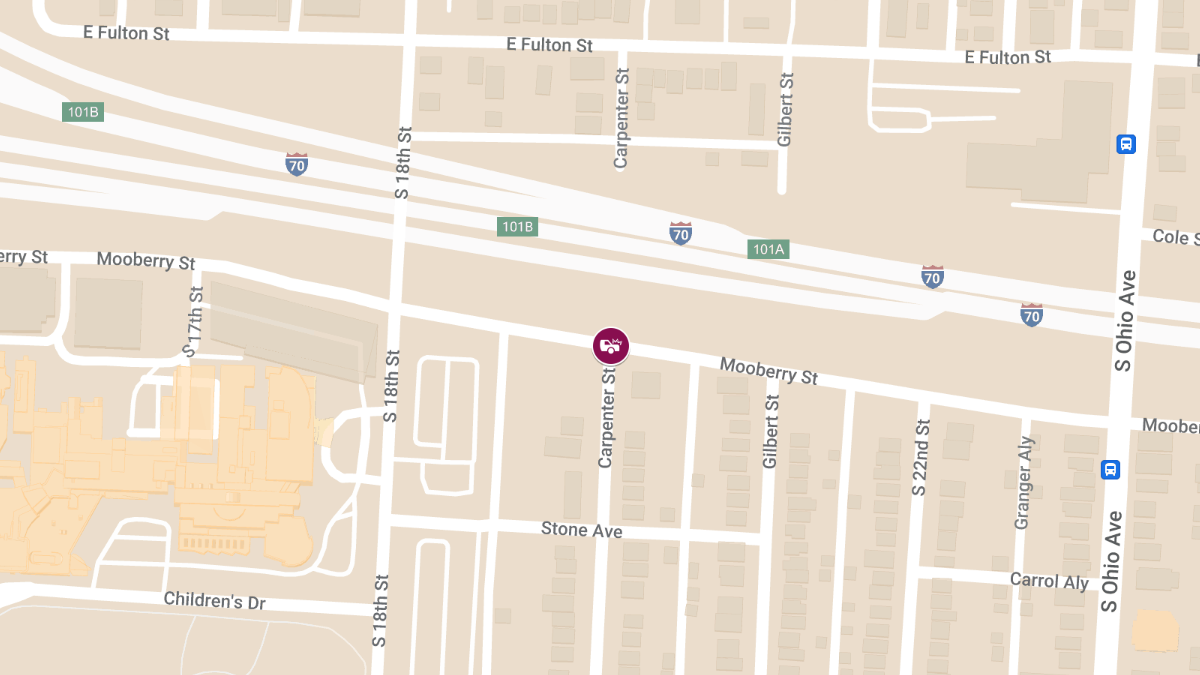Vehicle Collision with Injuries at Mooberry St & Carpenter St