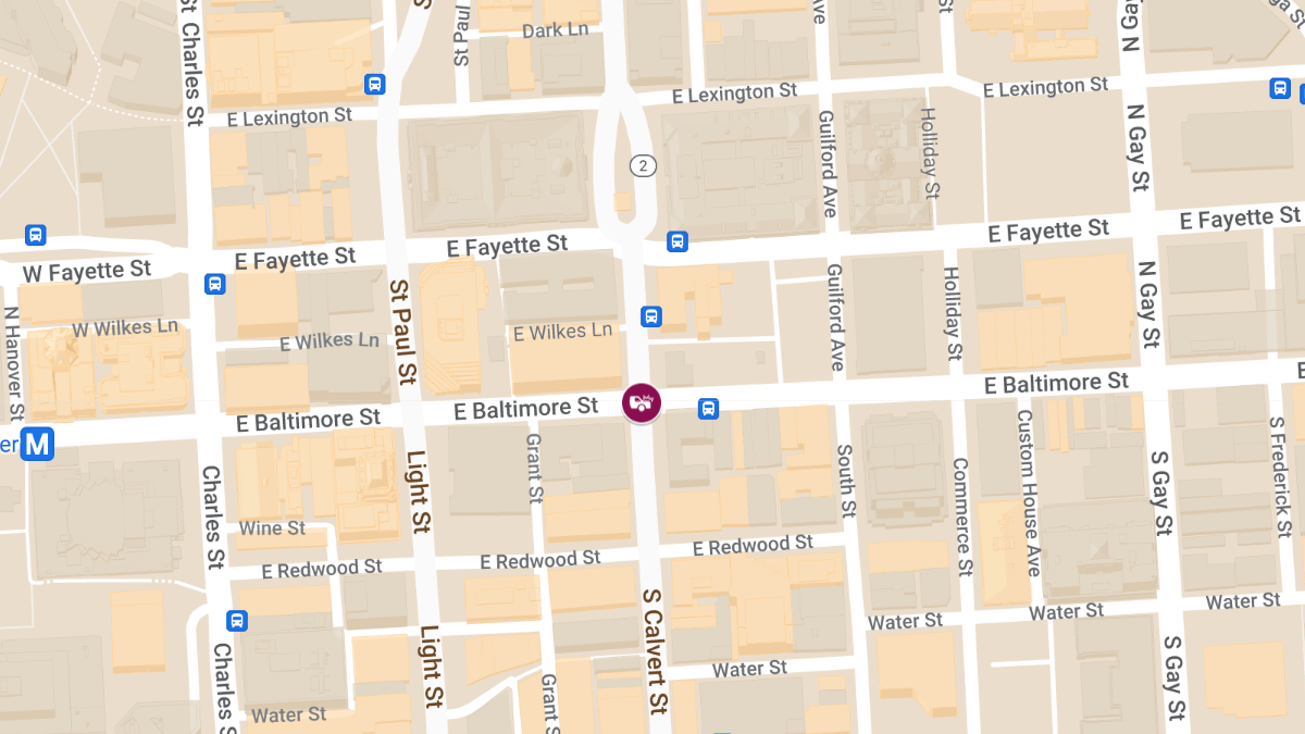 Vehicle Collision with Injuries at N Calvert St & E Baltimore St