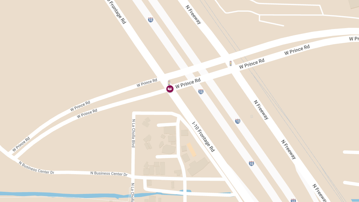 Vehicle Collision with Injuries at N I-10 Frontage Rd and W Prince Rd