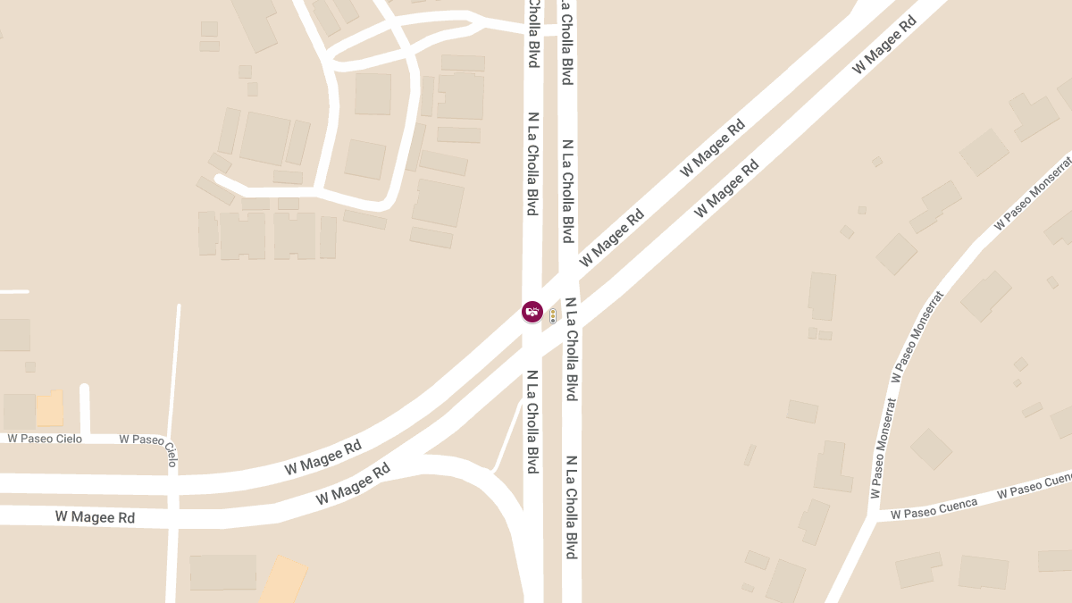 Vehicle Collision with Injuries at N La Cholla Blvd & W Magee Rd