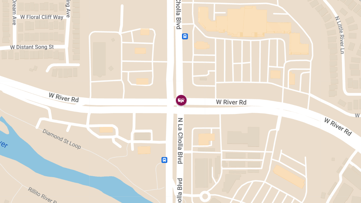 Vehicle Collision with Injuries at N La Cholla Blvd & W River Rd